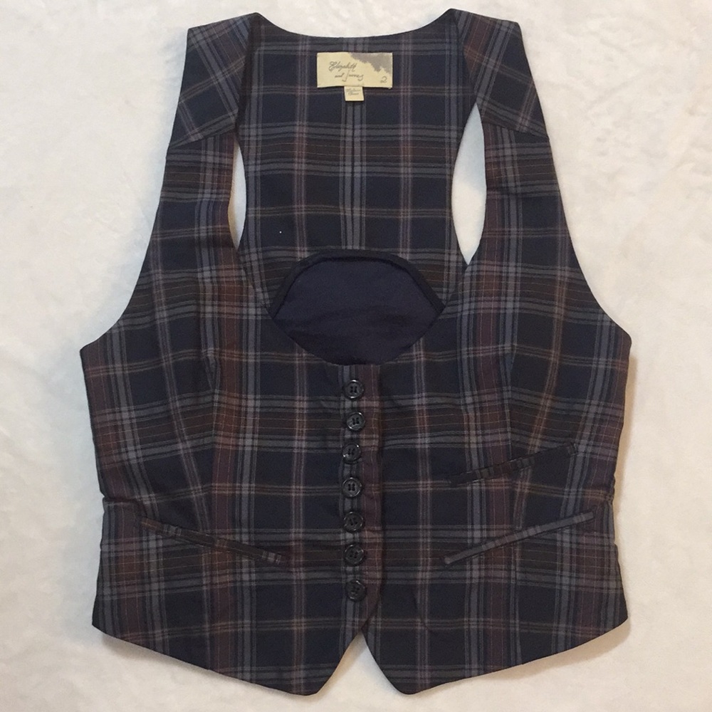 Elizabeth and James Plaid Vest